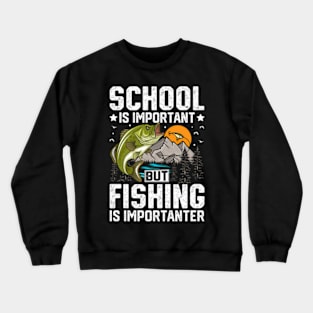 Fishing School Bass Fish Fisher Crewneck Sweatshirt